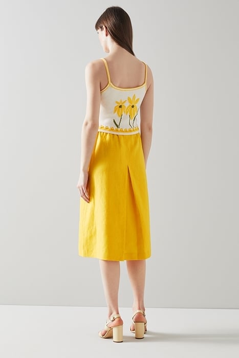 LUCIA MIDI DRESS CREAM/YELLOW 2