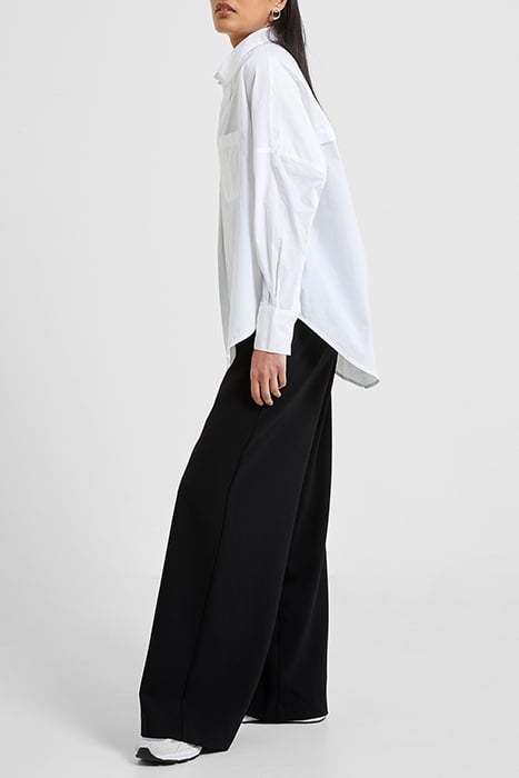 RHODES POPLIN BUTTON BACK SHIRT LINEN WHITE 3