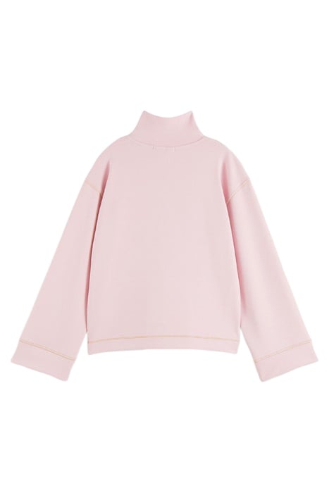 HALF-ZIP TRUMPET SLEEVE SWEATSHIRT LAVENDER 2