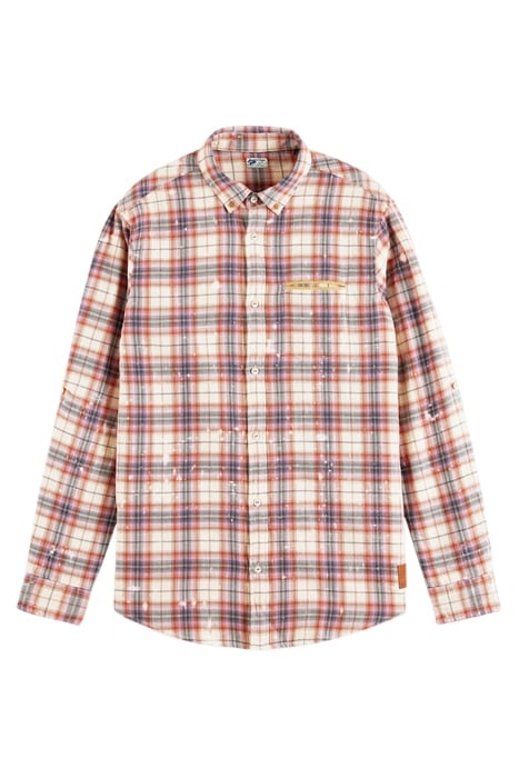REGULAR-FIT DOUBLE-LAYERED CHECKED SHIRT COMBO A 1