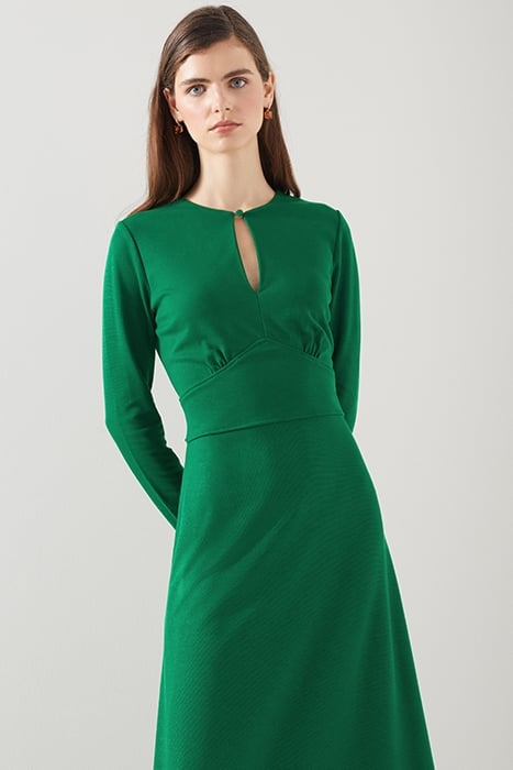 SERA MIDI DRESS DARK GREEN 4