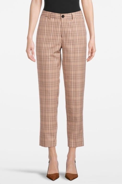 LOWRY - MID RISE SLIM TROUSERS IN YARN DYE CHECK COMBO X 2