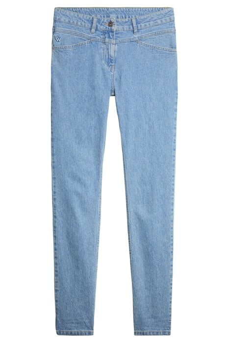 HOGE TAILLE SLIM FIT JEANS LIGHT BLUE DENIM 1