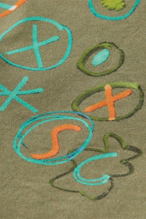 ALL-OVER PRINTED BLAZER PARK SCRIBBLES MILITARY 8