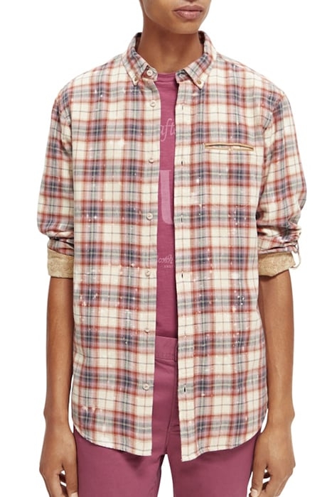 REGULAR-FIT DOUBLE-LAYERED CHECKED SHIRT COMBO A 2