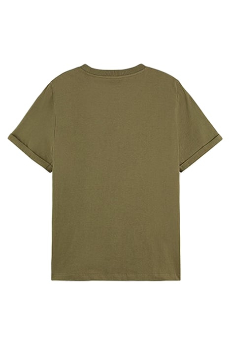REGULAR FIT T-SHIRT IN ORGANIC COTTON OLIVE GREEN 2