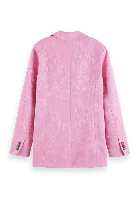 JACQUARD SINGLE BREASTED BLAZER ORCHID PINK 2