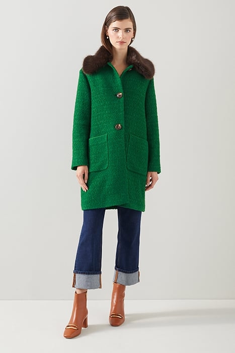 ASTER SINGLE BREASTED COAT GREEN 2