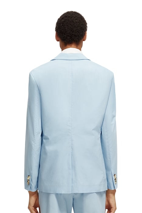 UNCONSTRUCTED DRESSED POPLIN BLAZER SEA BLUE 4