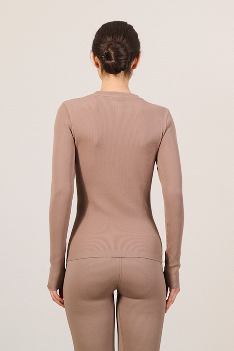 LUNA SCULPT RIB LONGSLEEVE FOSSIL 2