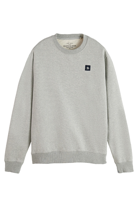 ESSENTIALS - ORGANIC COTTON FELPA CREWNECK SWEATSHIRT GREY M 1