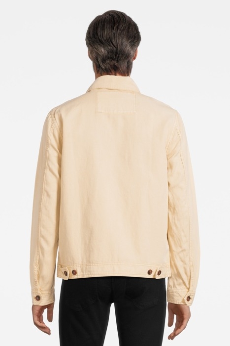 SHORT GARMENT-DYED COTTON-LINEN JACKET SAND 4
