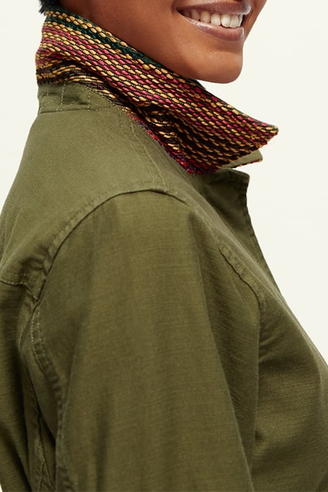 WORKWEAR JACKET IN ORGANIC COTTON ARMY GREEN 6