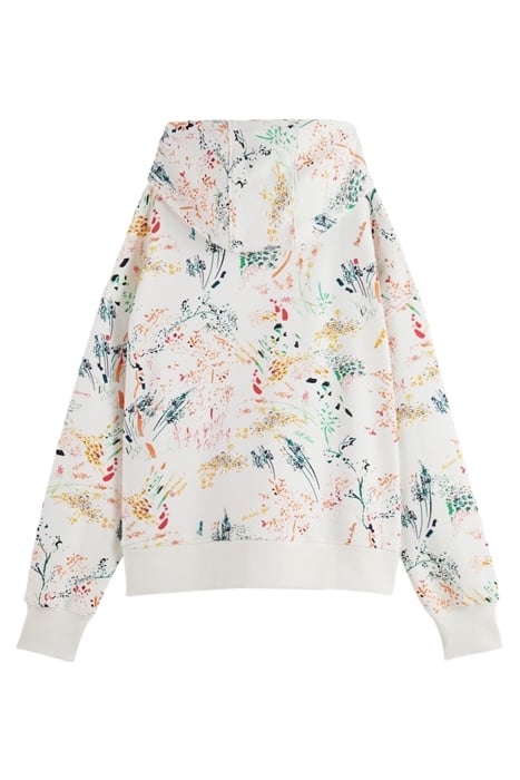 PRINTED LOOSE FIT HOODIE WILDER WHITE 7