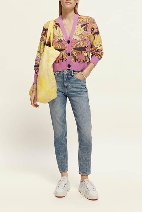 FLOWER JACQUARD CARDIGAN ORCHID PINK 4