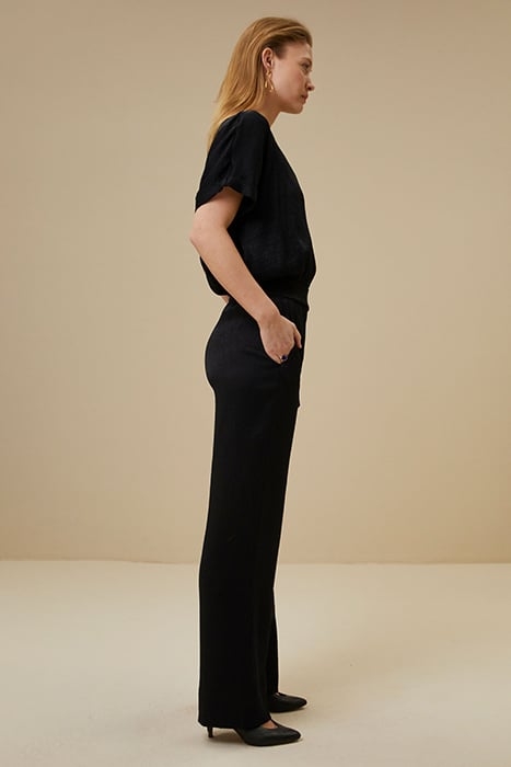 ADIL GLOSS CRINKLE PANT BLACK 4