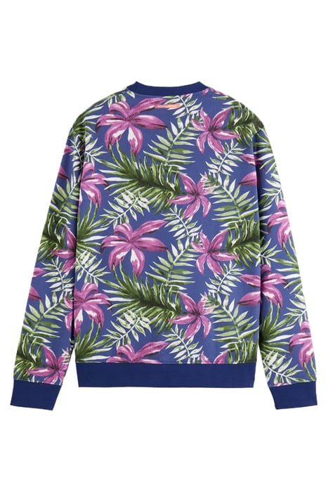 PRINTED CREWNECK FELPA SWEATSHIRT IN ORGANIC COTTON COMBO E 7