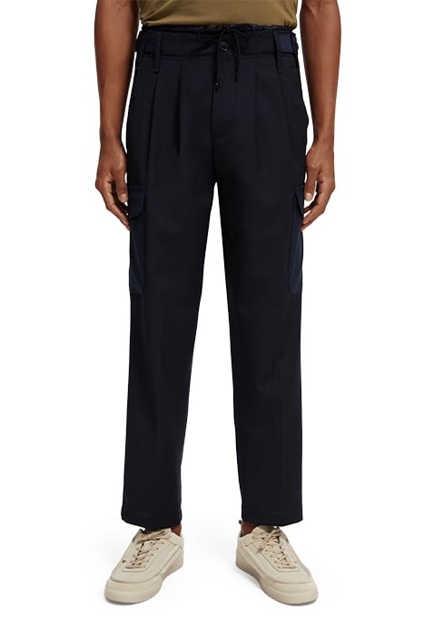 FORMAL LOOSE TAPERED-FIT DOUBLE PLEATED CARGO CHINO NIGHT 3