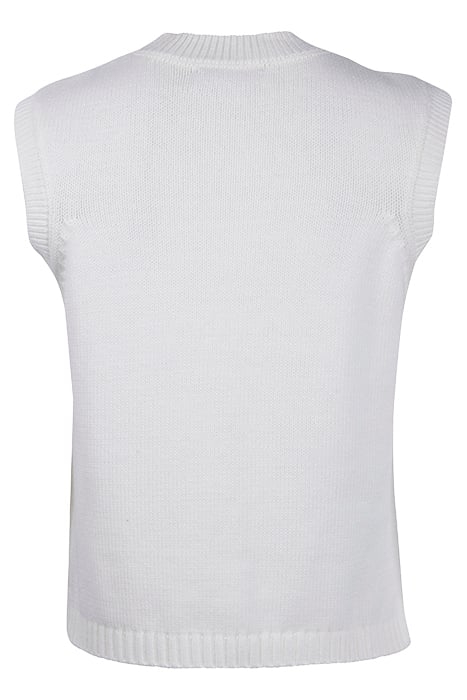 OVERSIZE KNIT TANK IVORY 2