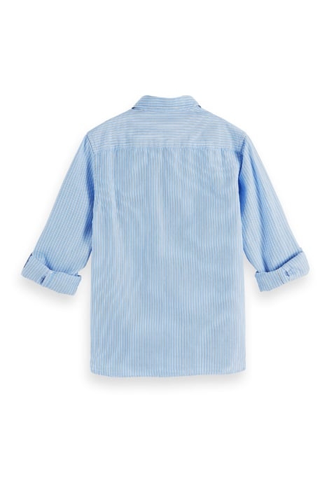 CLASSIC STRIPED LONG-SLEEVED SHIRT IN ORG. COTTON BLUE STRIP 3