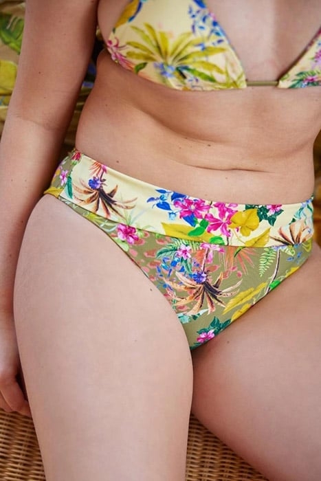 SW BO. BRIEF MID FESTIVAL SUMMER GREEN DITSY FLOWERS 2