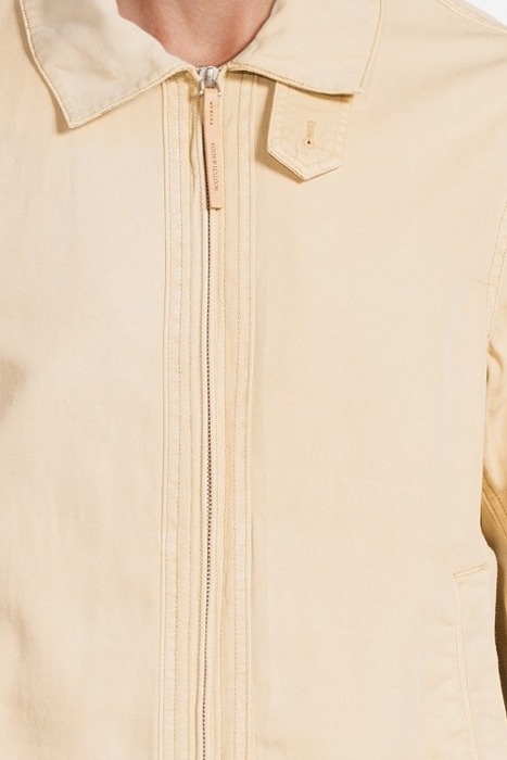 SHORT GARMENT-DYED COTTON-LINEN JACKET SAND 7
