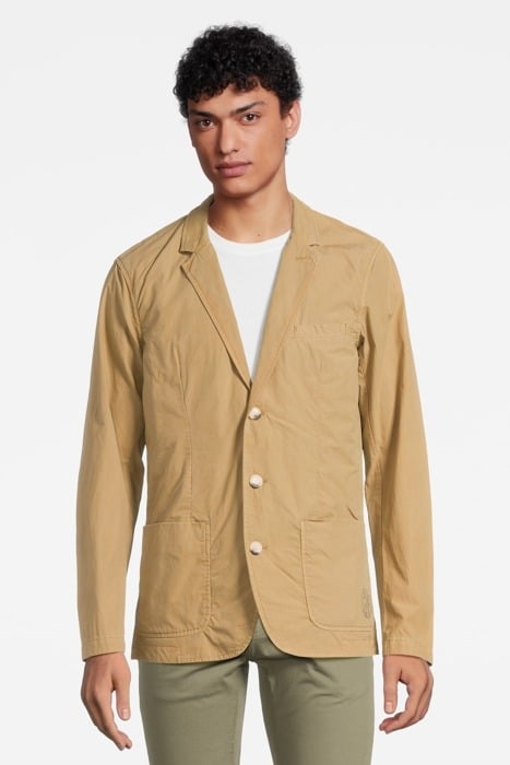 GARMENT-DYED POPLIN BLAZER CONTAINS ORGANIC COTTON WALNUT 2