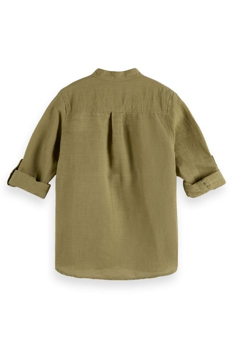 LINEN LONG-SLEEVED SHIRT KHAKI 2