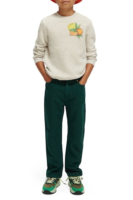 LOOSE FIT- 5-POCKET LINEN PANTS BOTANICAL GREEN 4