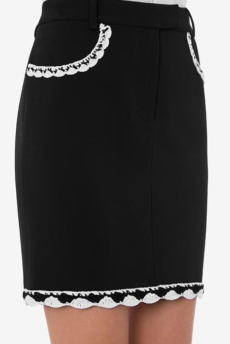 CROCHET DETAILS CADY SKIRT BLACK 4