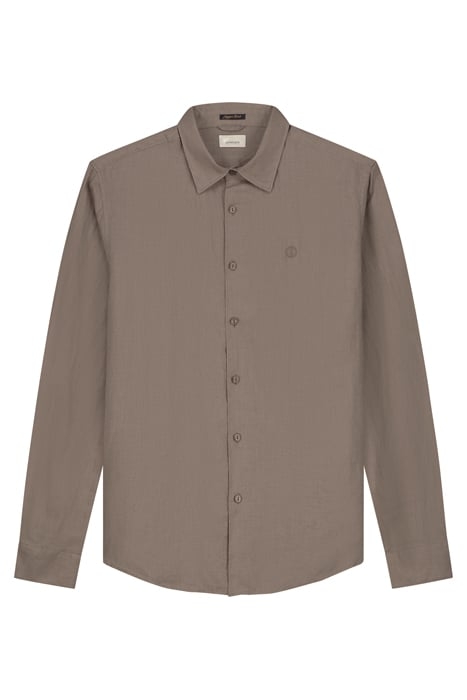 BASIC SHIRT LINEN TIMBER WOLF 3