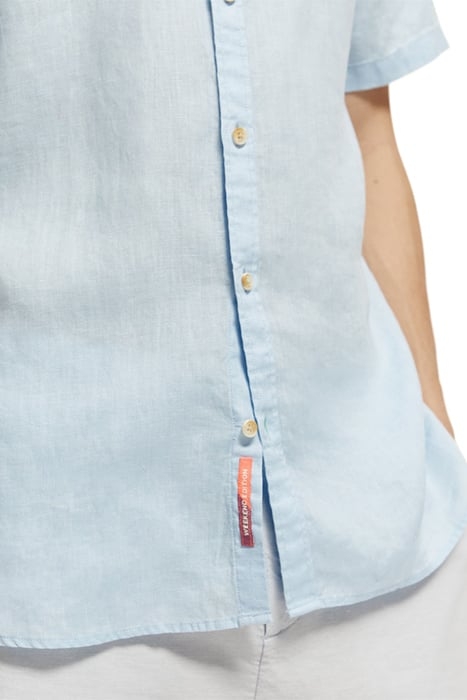 SHORT SLEEVE LINEN SHIRT SKY 5