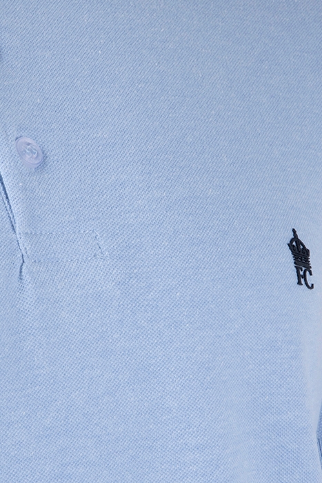 TIPPED PIQUE POLO SKY MEL / MARINE 3