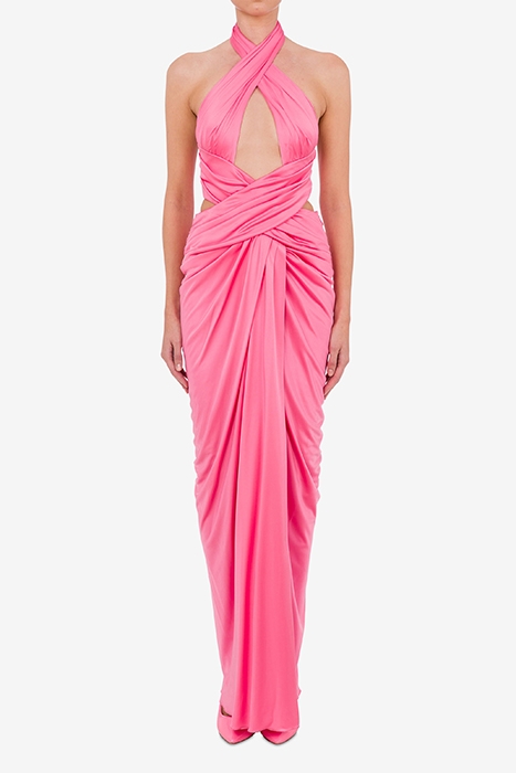 ORGANZA DRESS WITH CUT-OUT PINK 1