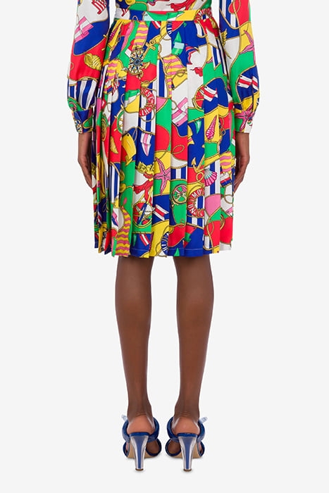 ALLOVER NAUTICAL SILK TWILL SKIRT MULTICOLOR 2