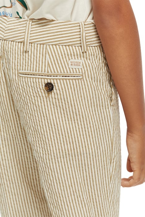 LOOSE TAPERED FIT- STRIPED SEERSUCKER CHINO PANTS SAND STRIP 7