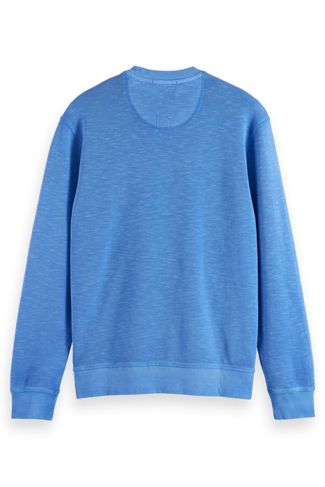 GARMENT-DYED STRUCTURED SWEATSHIRT TILE BLUE 2