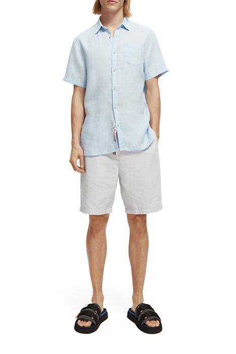 SHORT SLEEVE LINEN SHIRT SKY 4