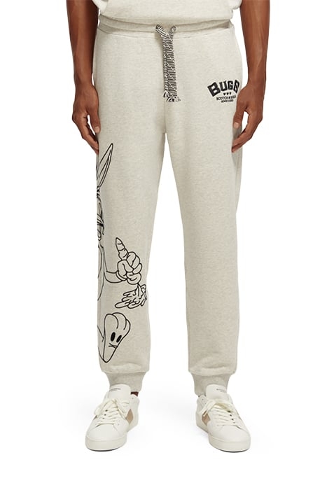 BUGS BUNNY - SWEATPANTS WITH PLACEMENT EMBROIDERY OFF WHITE 4