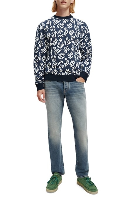 PRINTED CREWNECK FELPA SWEATSHIRT IN ORGANIC COTTON COMBO F 4