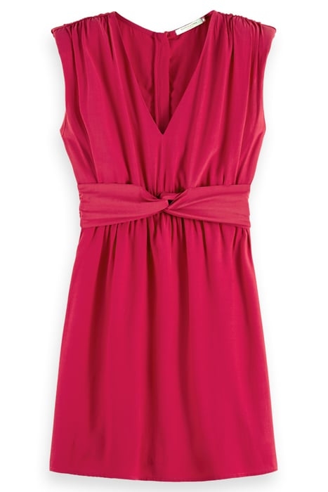 SHORT DRESS WITH KNOTTED BELT CHERRY PIE 1