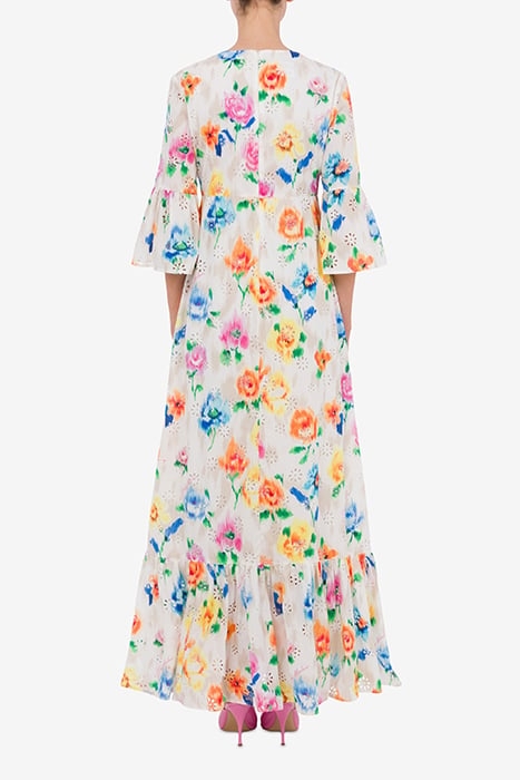 DRESS IN FLOWER CHINÉ BRODERIE ANGLAISE MULTICOLOR 2