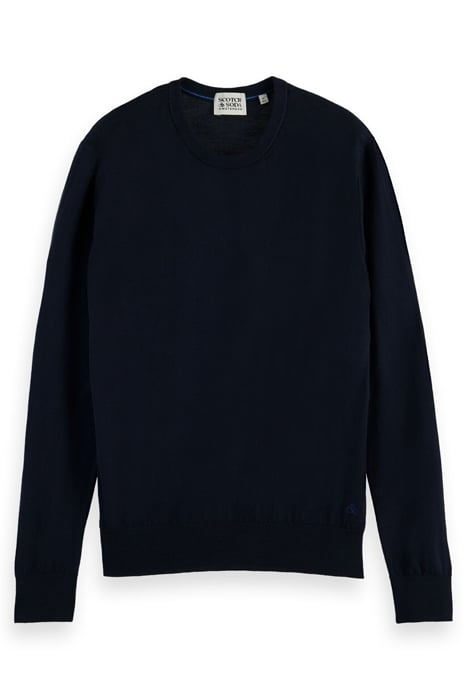 ESSENTIALS - CREWNECK PULLOVER IN MERINO WOOL NIGHT 1