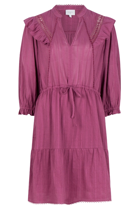 D6REAUX RUFFLED DRESS FADED PLUM 1