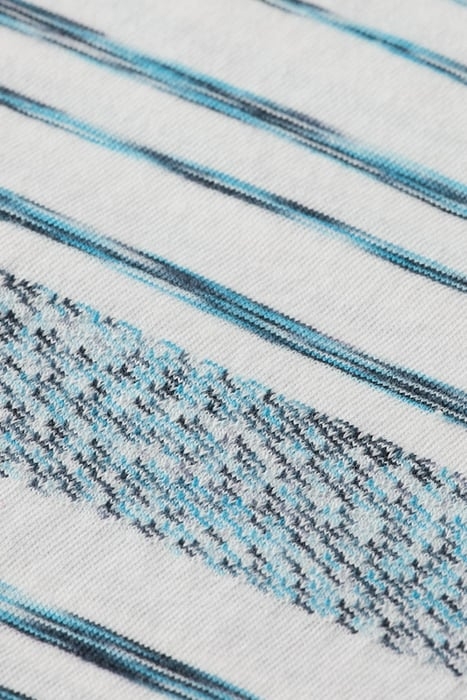 JERSEY STRUCTURED STRIPE TEE WHITE/BLUE STRIPE 3