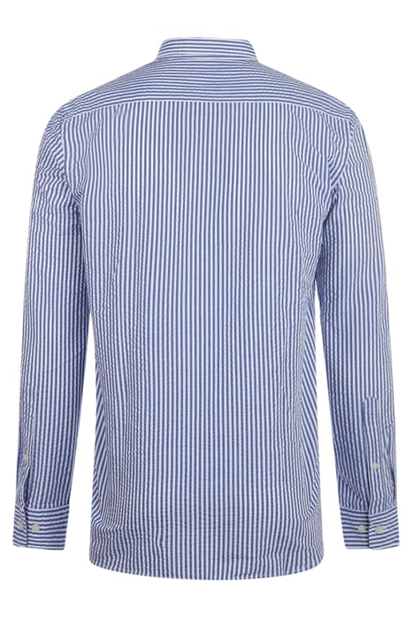 SEERSUCKER STRIPE SHIRT NAVY 2