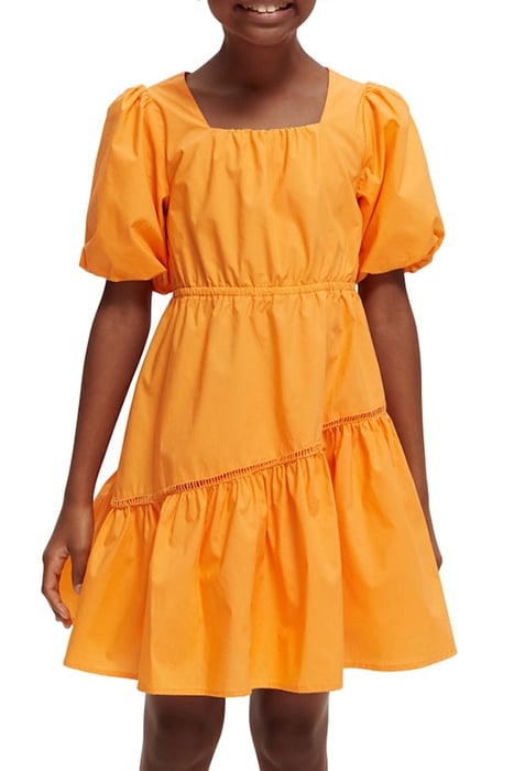 VOLUMINOUS TAPE DETAIL DRESS PAPAYA 2