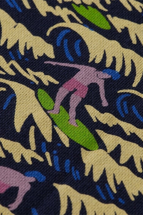 COTTON IN CONVERSION ALL-OVER PRINTED CREWNECK SWEATSHIRT BL 6