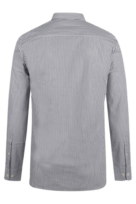 POPLIN STRIPE PEACHED NAVY 2