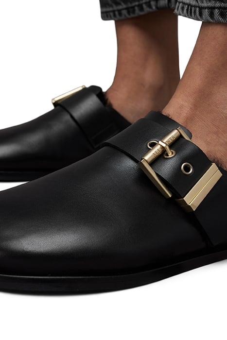 VENUS SHEARLING MULE BLACK 3